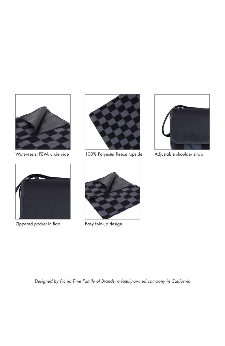 Oniva Blanket Tote XL Outdoor Picnic Blanket, Alternate, color, Black Checkers