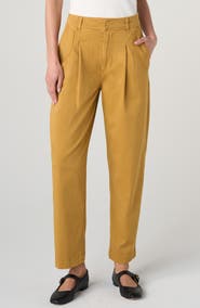 Liverpool Pleated Cotton Blend Pants