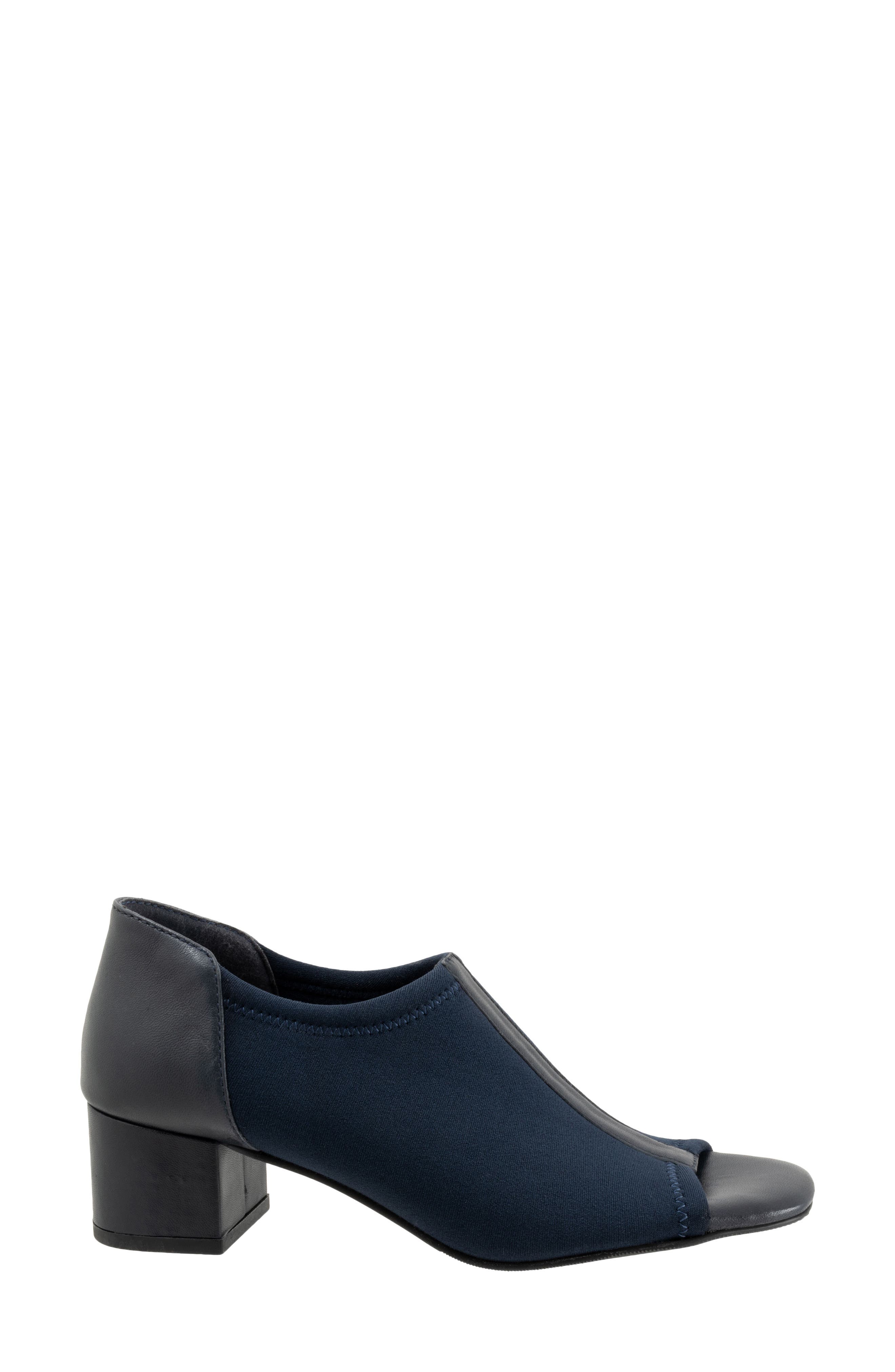 Lennon Peep Toe Block Heel Pump, Alternate, color, NAVY