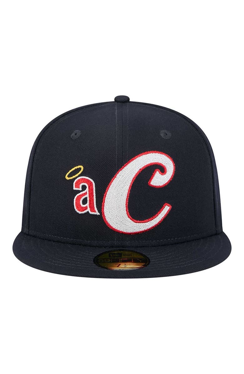 New Era Men's New Era Navy California Angels Cooperstown Collection Duo Logo 2.0 59FIFTY Fitted Hat, Alternate, color, Navy