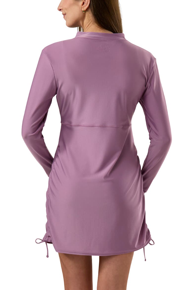 Convertible Swim Shirtdress, Alternate, color, Grape