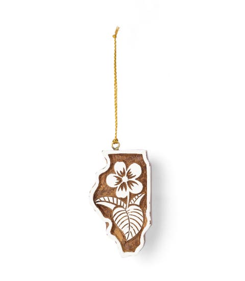 Illinois State Blue Violet Ornament
