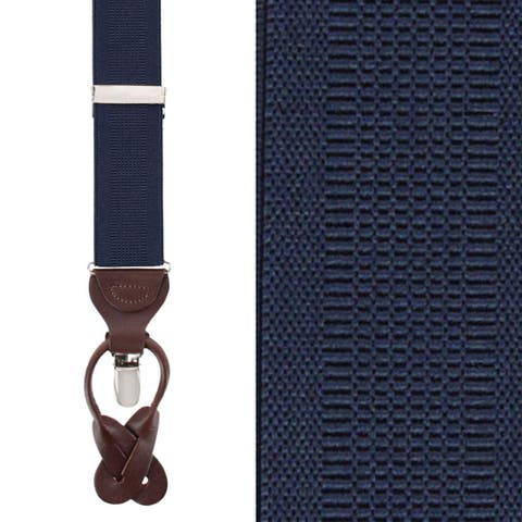 Classic Solid Color Convertible Suspenders (Braces) 35mm Elastic