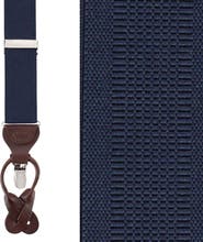 Trafalgar Classic Solid Color Convertible Suspenders (Braces) 35mm Elastic