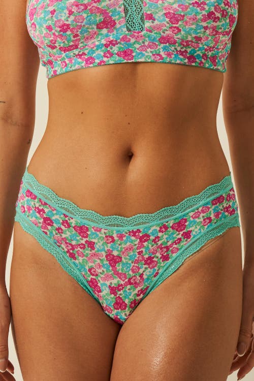 Stripe & Stare High Rise Knicker Four Pack In Multi