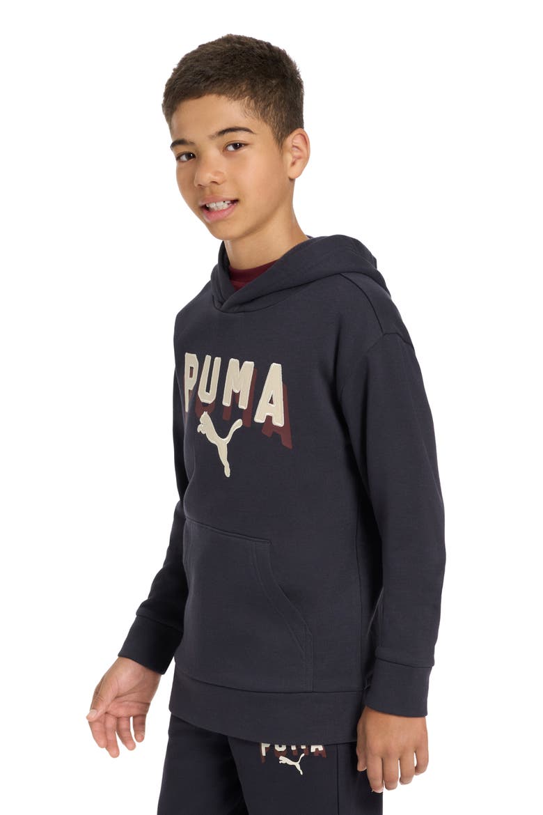 Kids' Class Pack Logo Appliqué Fleece Pullover Hoodie, Alternate, color, MYSTIC NAVY
