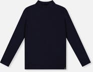 Deux par Deux Brushed Rib Mock Neck Top