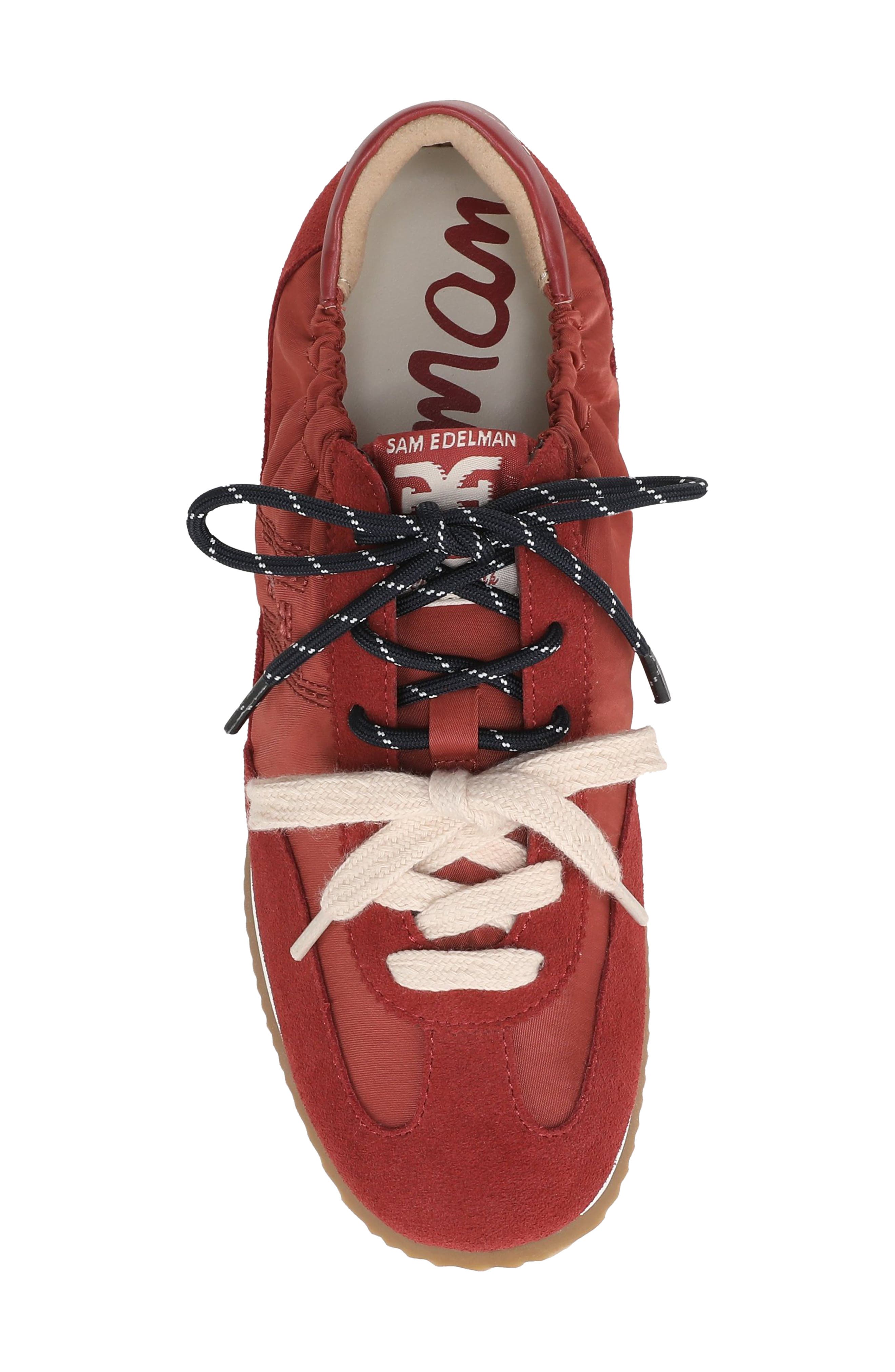 Evara Lace-Up Sneaker, Alternate, color, SEDONA RED