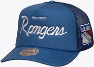 Mitchell & Ness Men's Mitchell & Ness Blue New York Rangers Head Coach Trucker Adjustable Hat