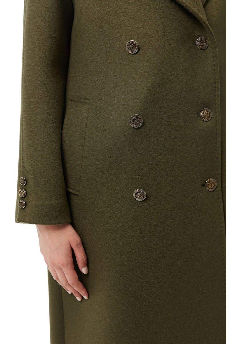 Double-Breasted Cashmere Coat, Alternate, color, avocado