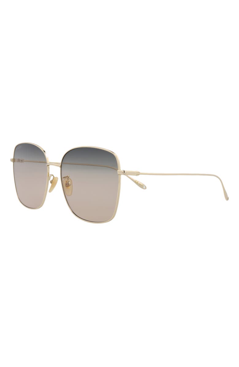 Gucci Novelty 60mm Rectangular Sunglasses, Alternate, color, 