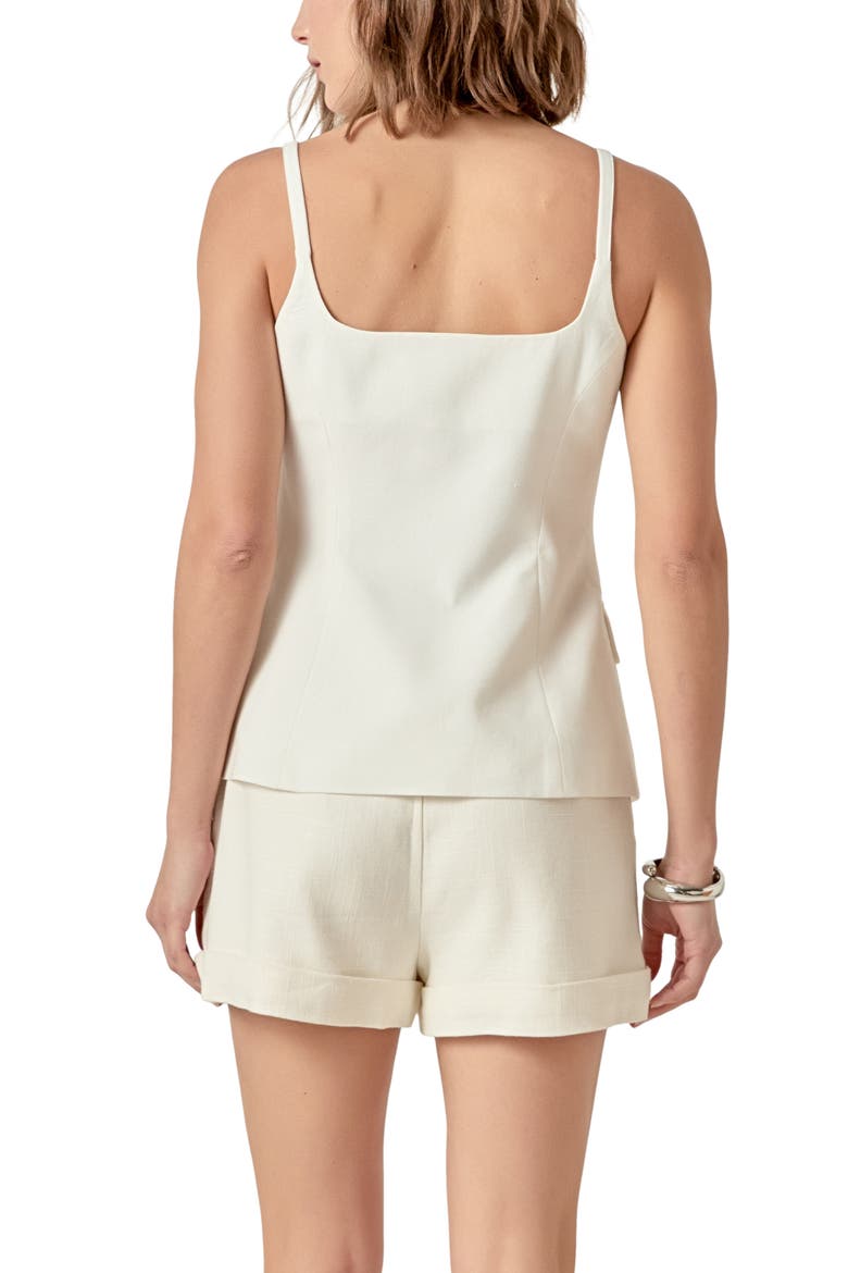 Cutaway Hem Vest, Alternate, color, WHITE