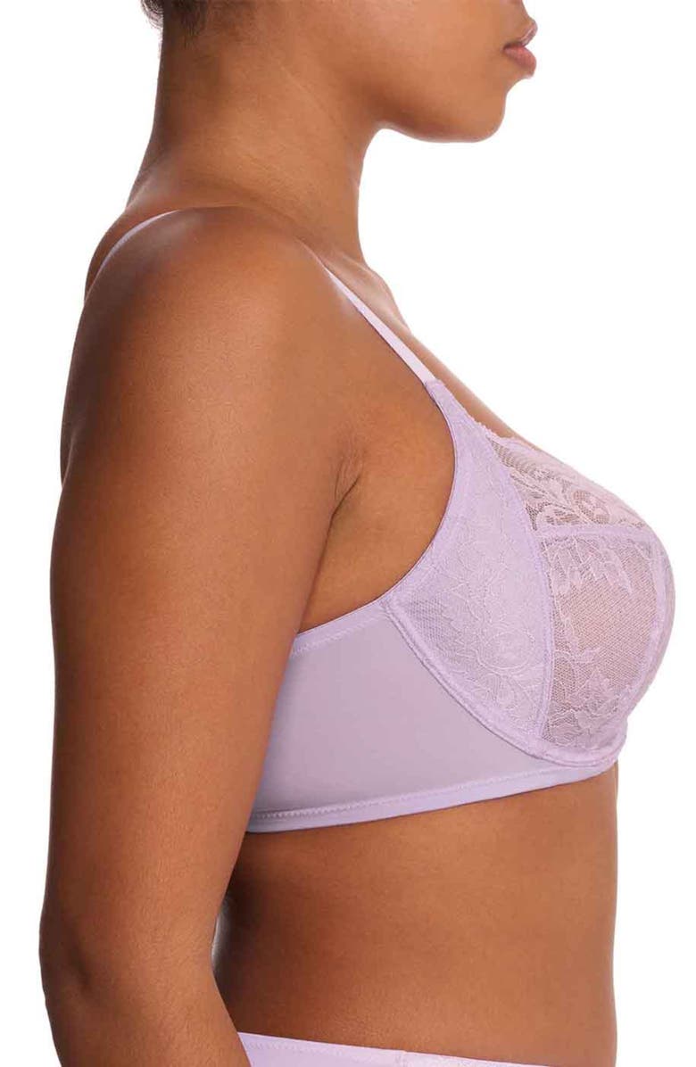 Natori Statement Lace Side Support Bra, Alternate, color, Lilac Dream