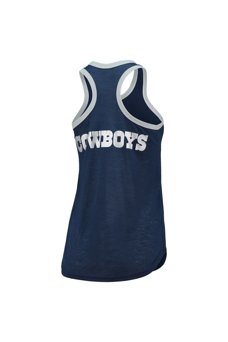 Women's G-III 4Her by Carl Banks Navy Dallas Cowboys Tater Burnout Tank Top, Alternate, color, Navy