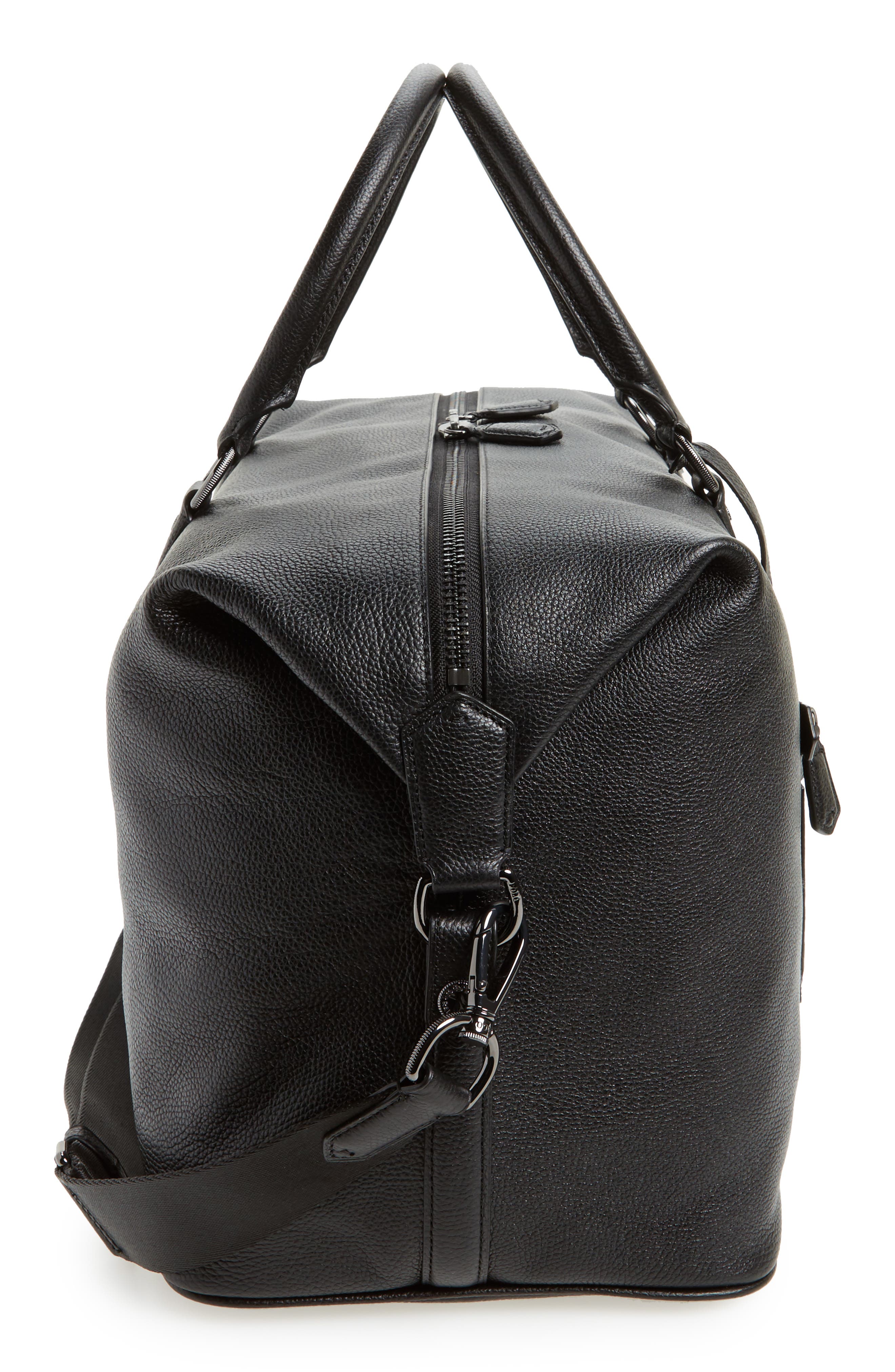 Polo Ralph Lauren Pebbled Leather Duffel Bag, Alternate, color, 