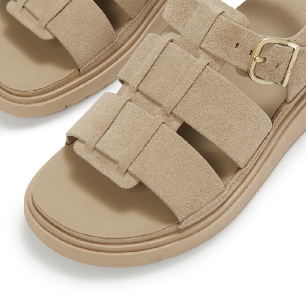 FitFlop Gen FF Suede Fisherman Sandals, Alternate, color, Cappuccino