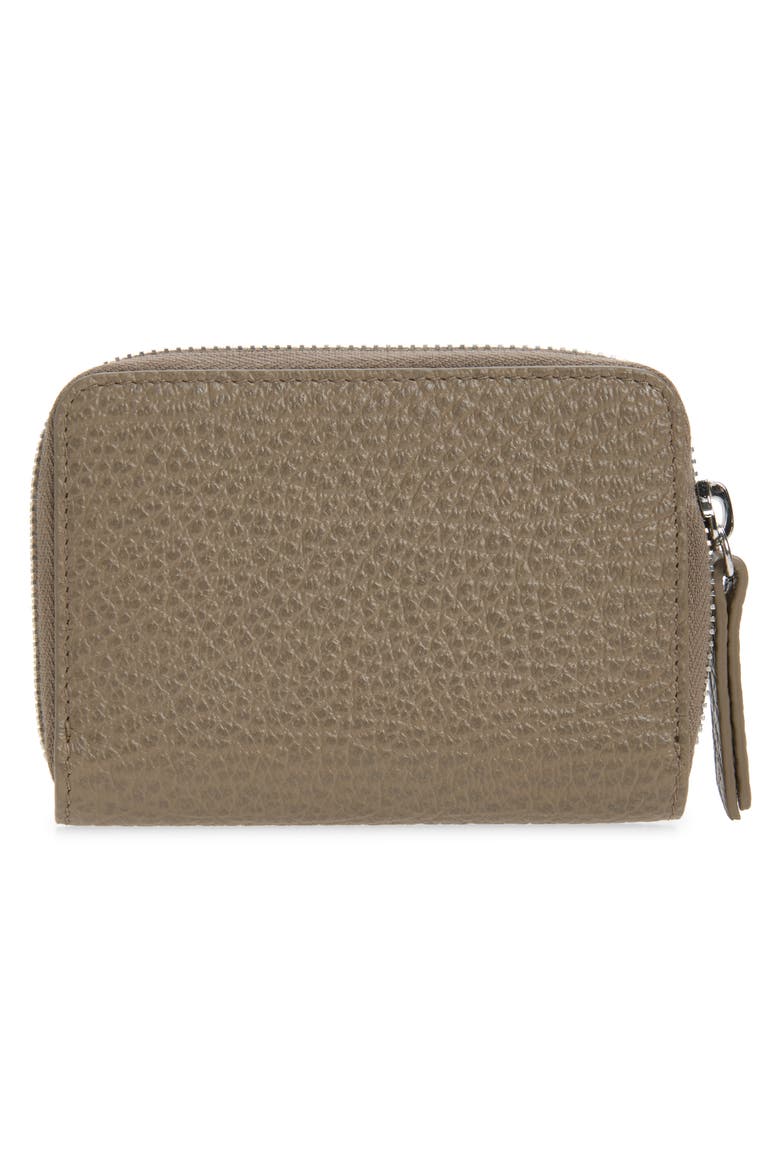 Zip Around Leather Coin Pouch, Alternate, color, TAUPE/ AMANDE