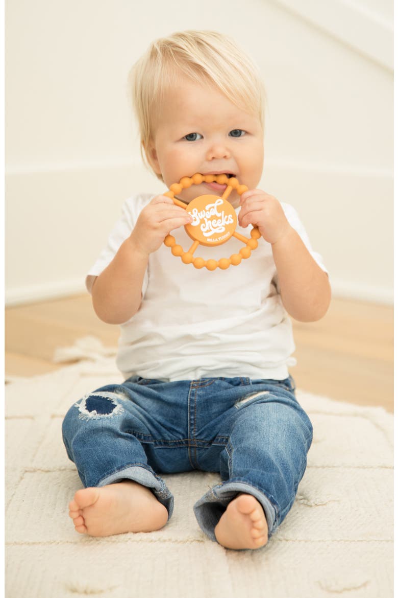 Sweet Cheeks Happy Teether, Alternate, color, ORANGE