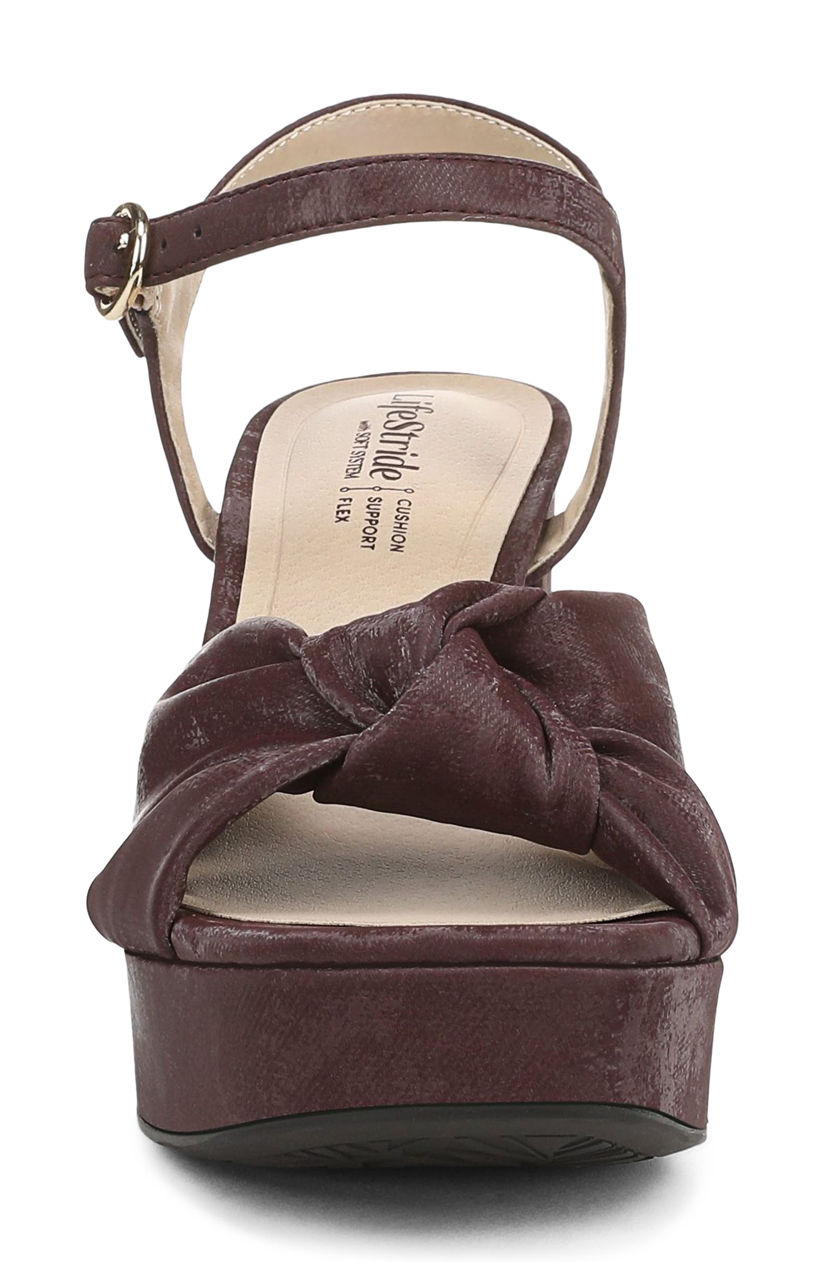 August Ankle Strap Platform Sandal, Alternate, color, PLUM