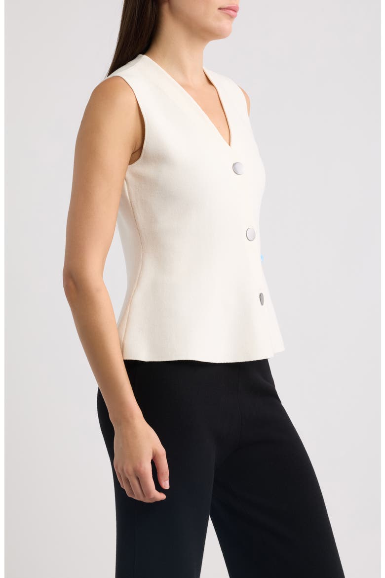 Peplum Vest, Alternate, color, WHITE DOVE