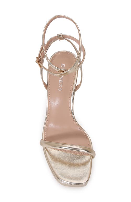 Berness Wraparound Ankle Strap Platform Sandal In Gold