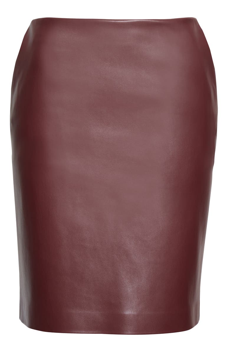 Theory Faux Leather Pencil Skirt, Alternate, color, 
