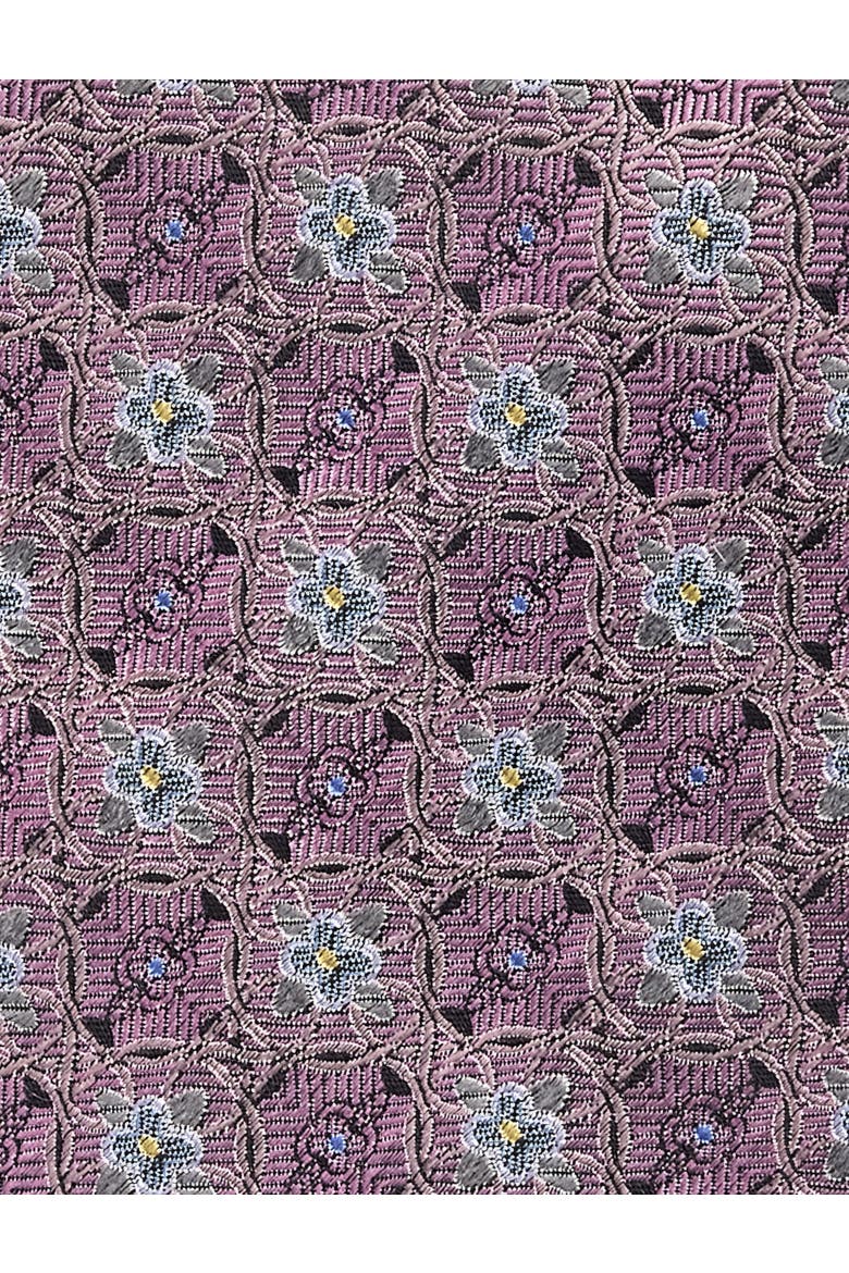 Big & Tall Floral Medallion Silk Tie, Alternate, color, PINK