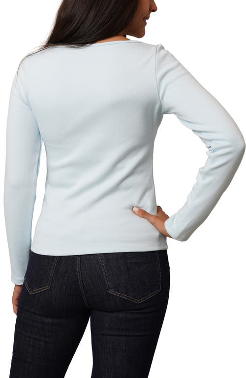 Cyrus Asymmetric Neck Long Sleeve Top In White