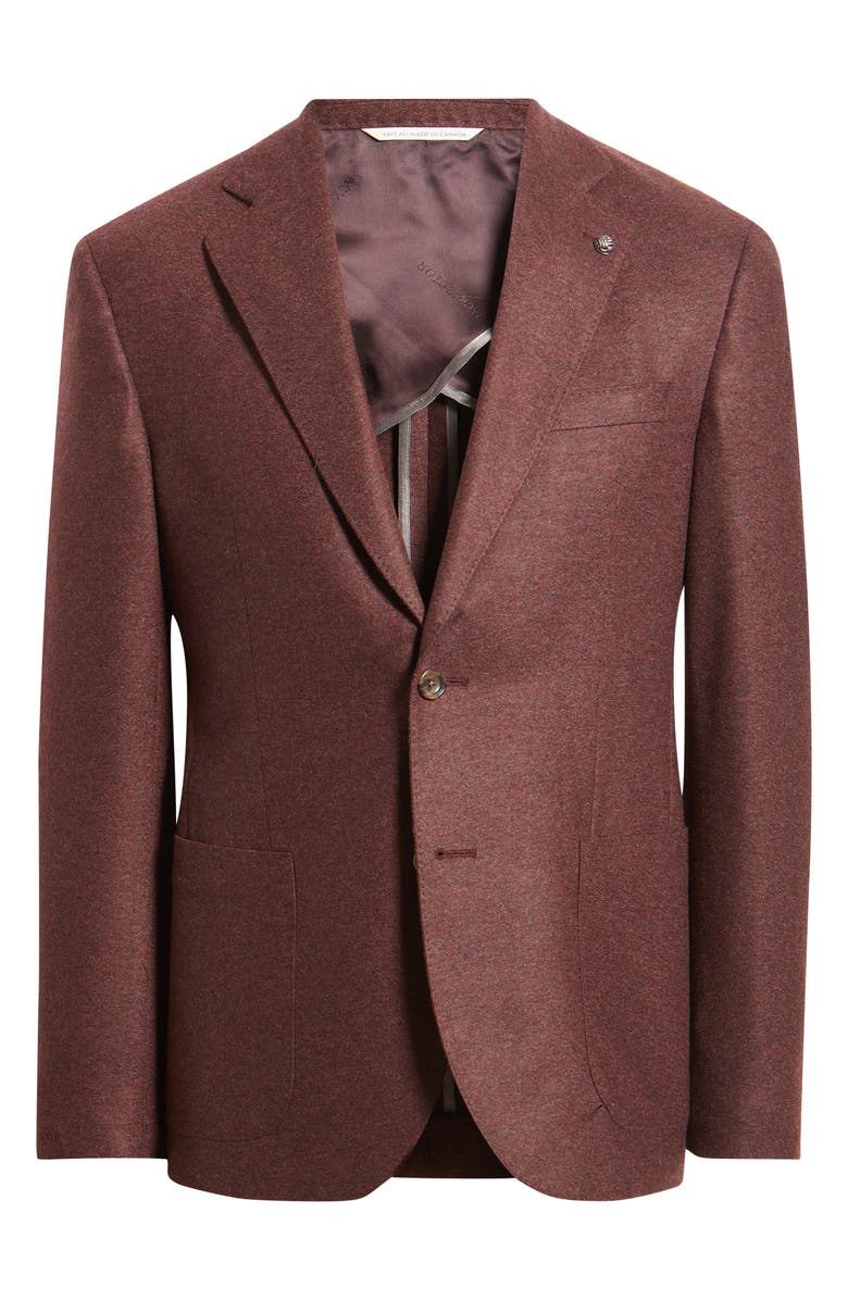 Jack Victor Darwin Burgundy COMFORTWEAR<sup>™</sup> Knit Cashmere Sport Coat, Alternate, color, Burgundy
