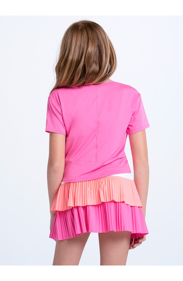 Lucky in Love Girls Peek-a-Bow Short Sleeve, Alternate, color, Taffy