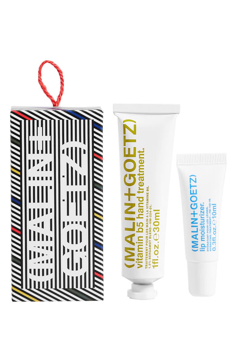 MALIN+GOETZ In Good Hands Hand Cream & Lip Moisturizer Set USD $28 Value, Main, color, 