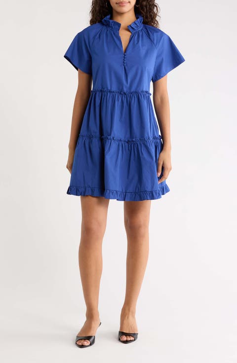 Pallas Tiered Cotton Poplin Minidress