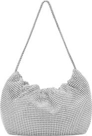 MANGO Crystal Mesh Shoulder Bag