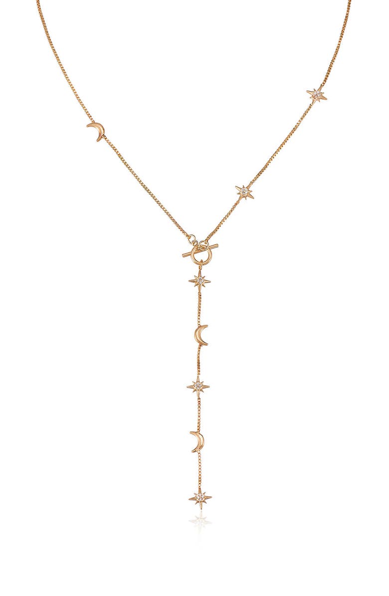 Ettika Moon Chain Lariat Necklace, Alternate, color,
