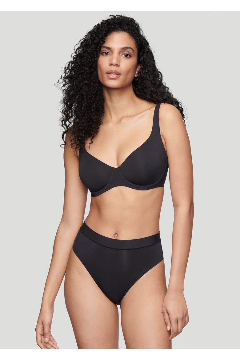 The Scoop Bra, Alternate, color, BLACK