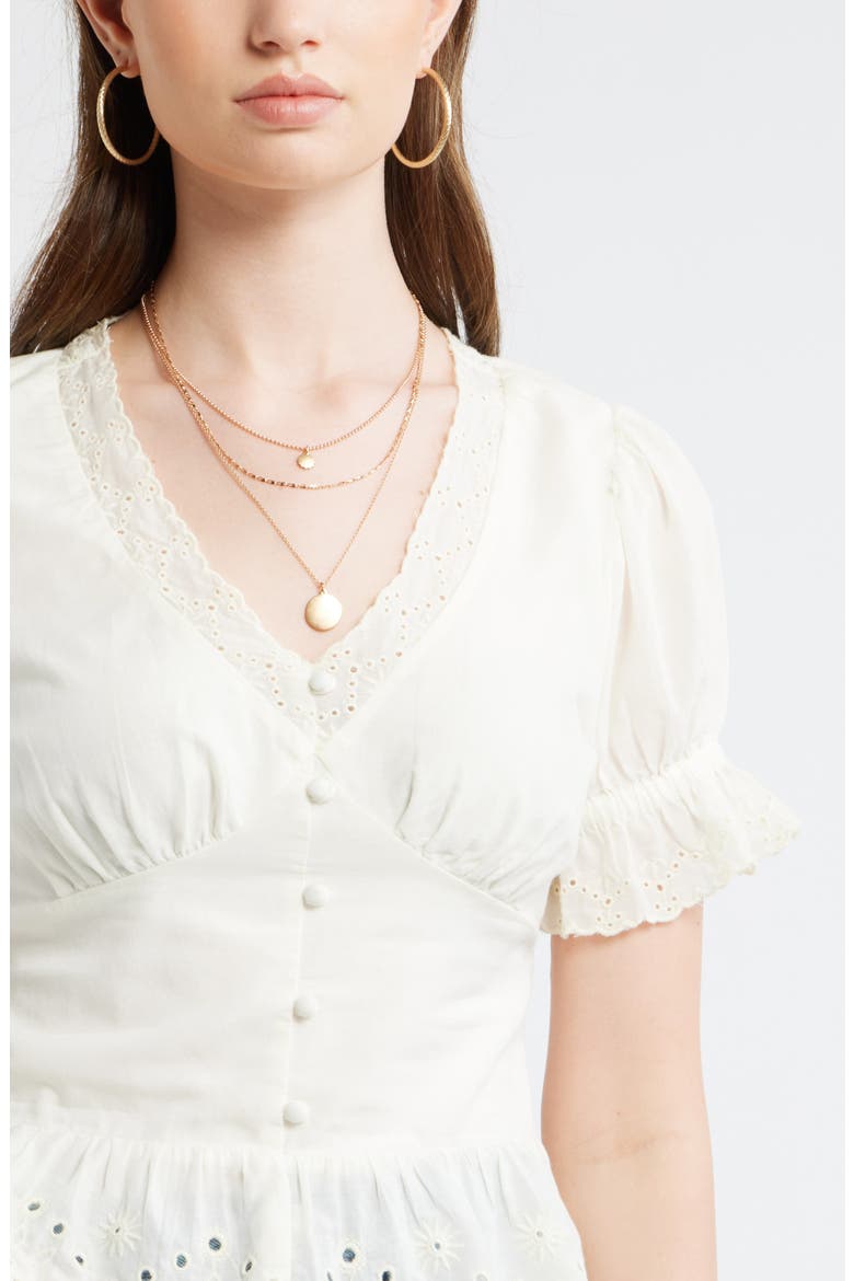Cutwork Peplum Top, Alternate, color, IVORY EGRET