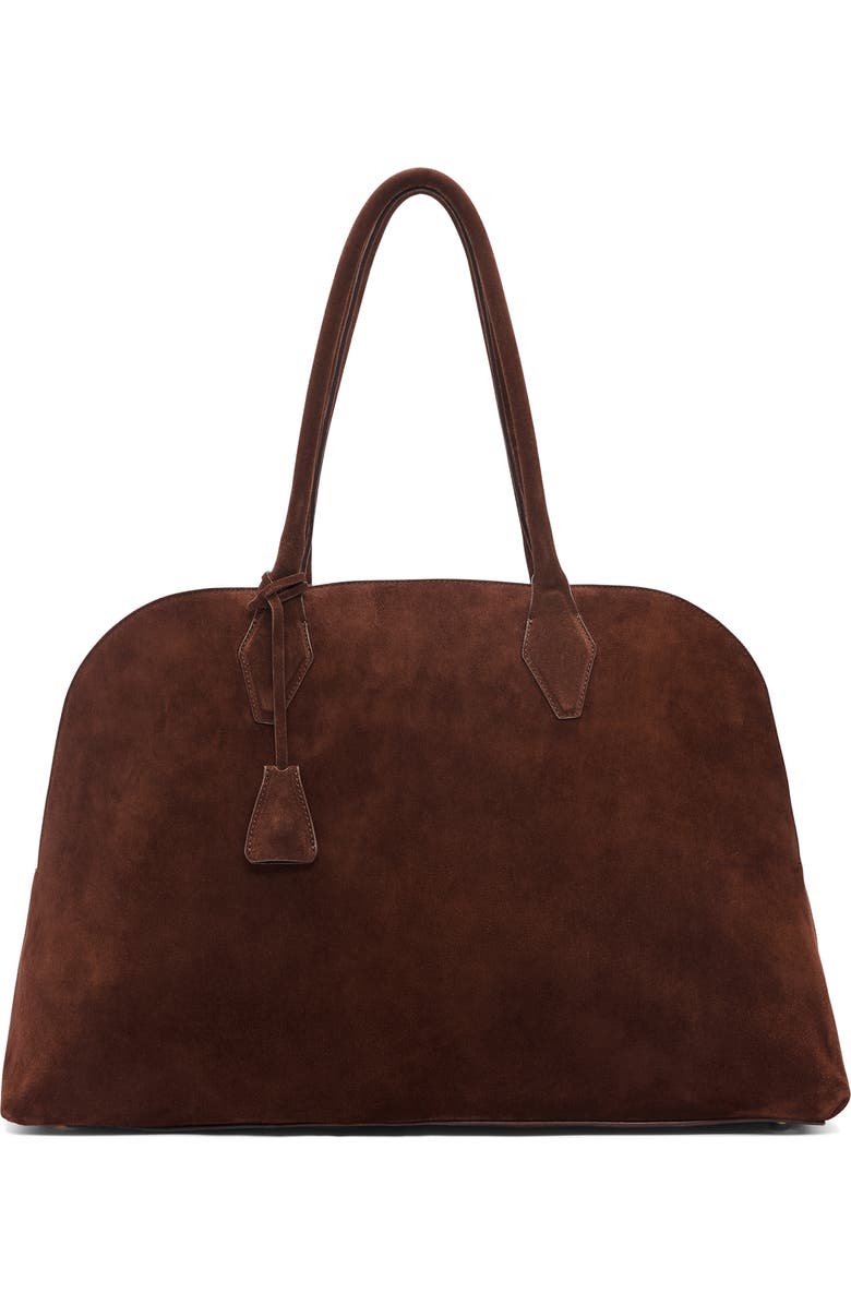 Reformation Seraphina Suede Tote, Main, color, Espresso Suede