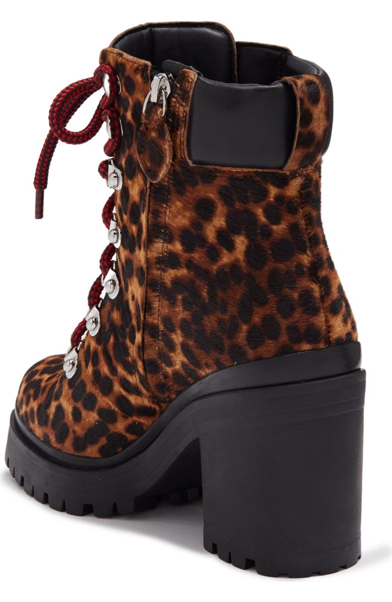 Rebecca Minkoff Maihlo Leopard Printed Genuine Calf Hair Combat Boot, Alternate, color,
