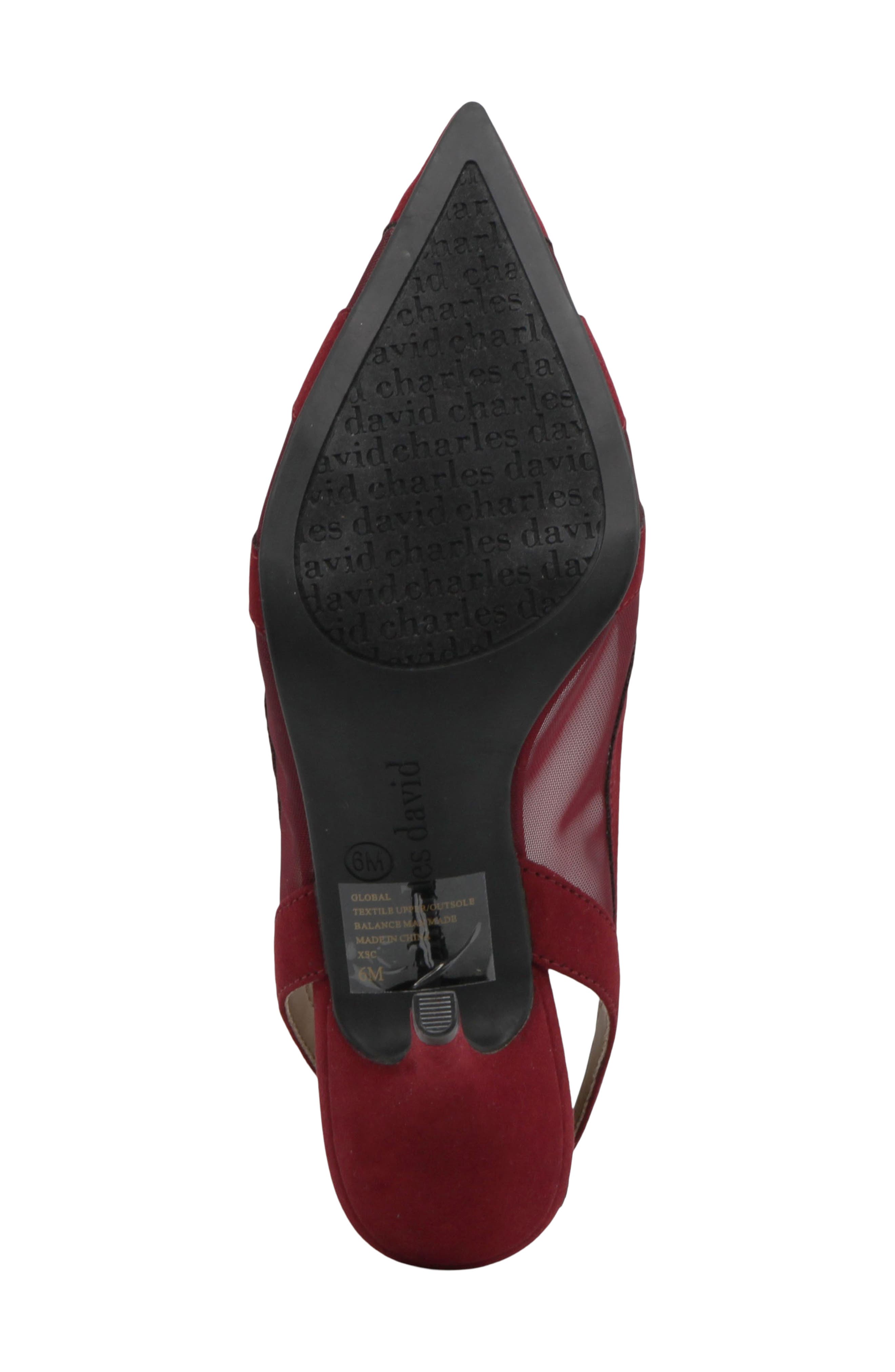 Global Slingback Pointed Toe Pump, Alternate, color, RUBY