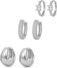 DLORIA Dainty Huggie Hoop Earrings -3 Pairs
