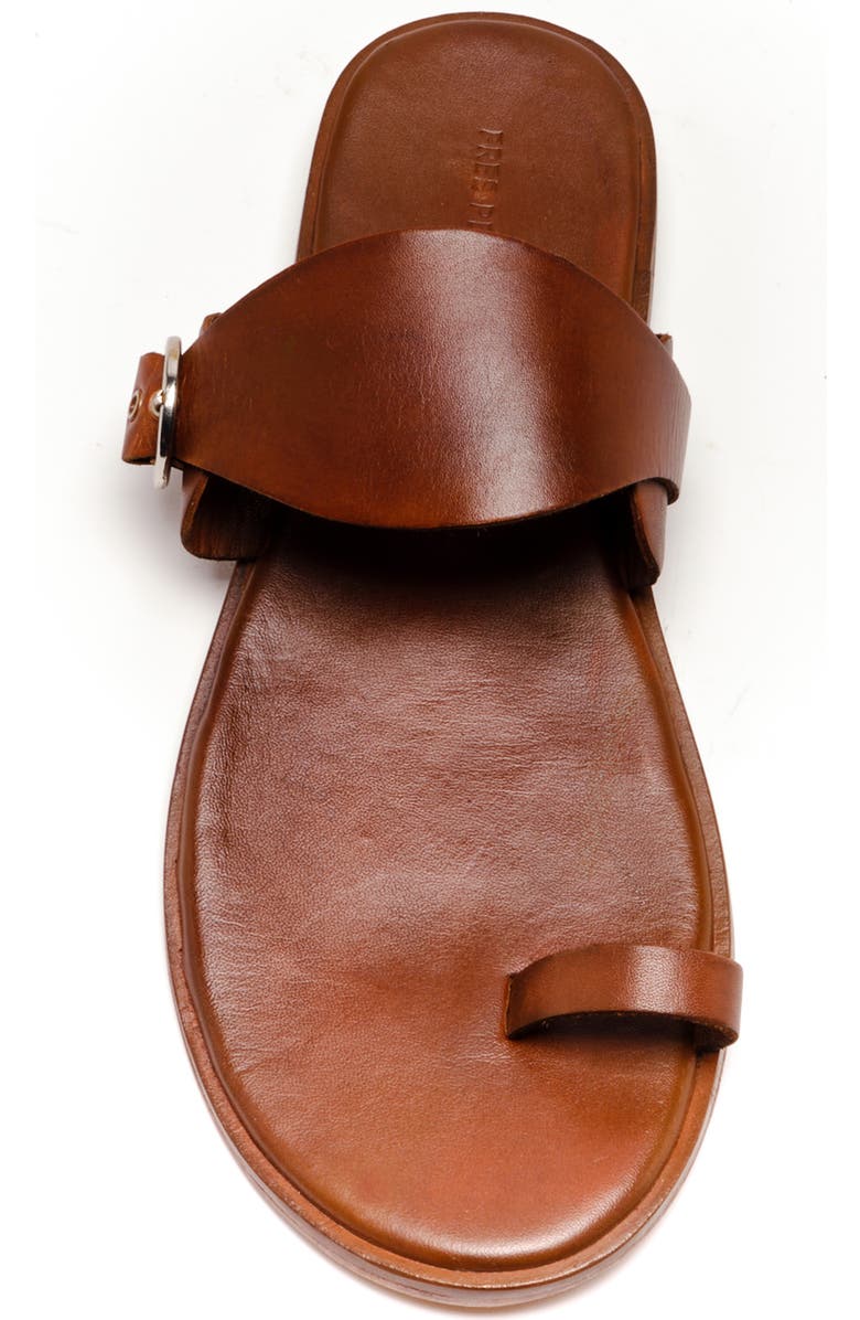 Free People Barcelona Toe Loop Sandal, Alternate, color, Luggage Leather
