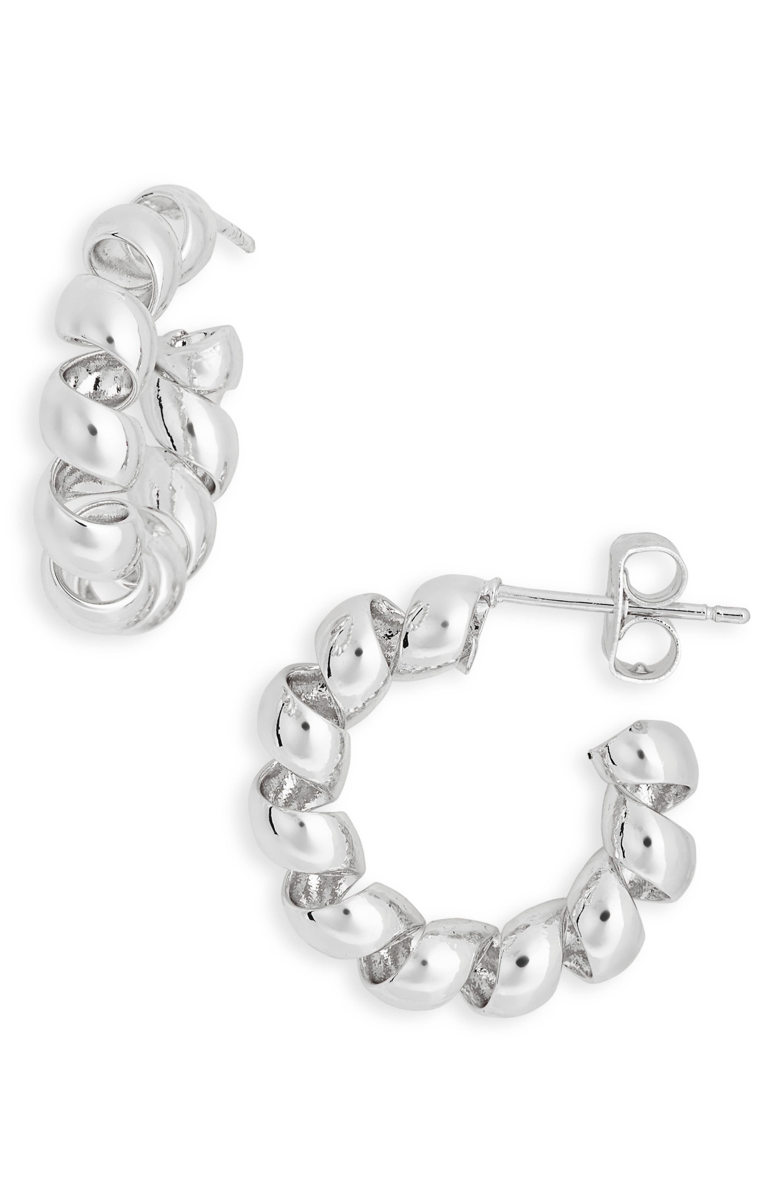 NORDSTROM RACK Demi Fine Twisted Hoop Earrings