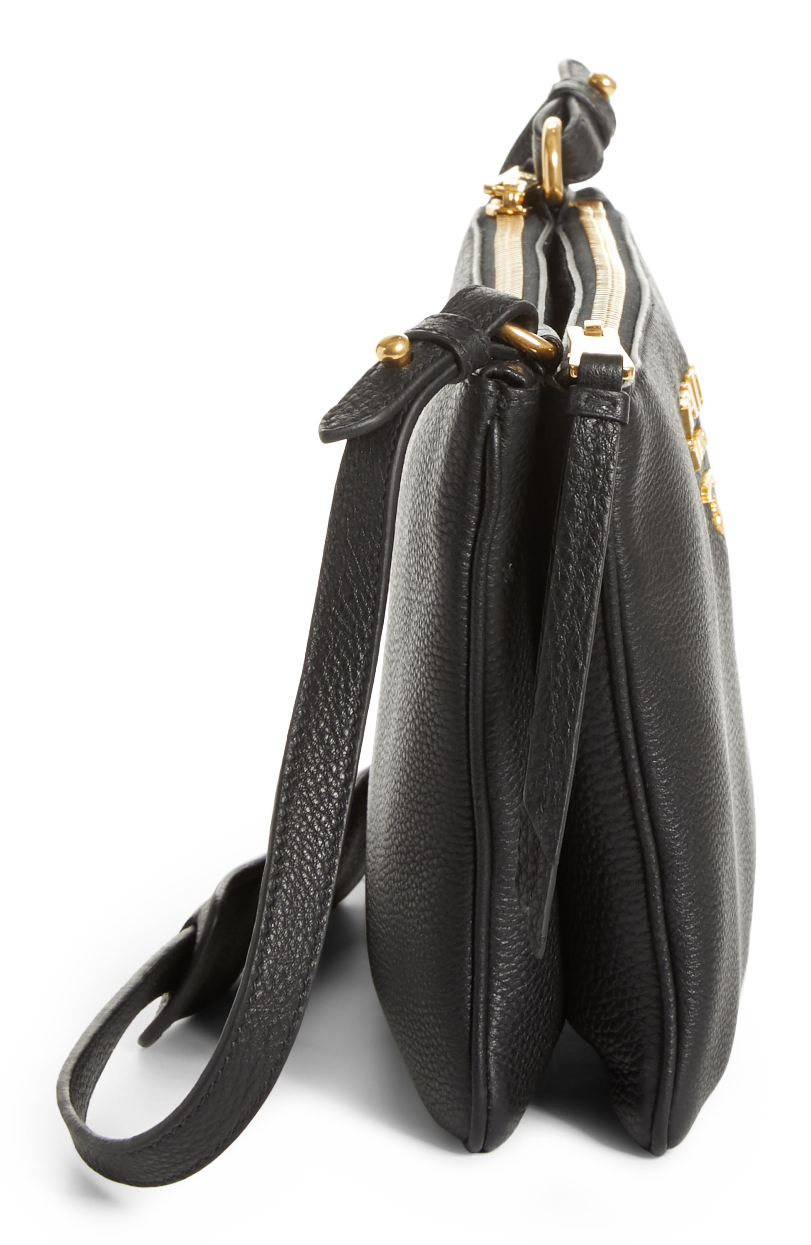 Prada Vitello Daino Double Compartment Leather Crossbody Bag, Alternate, color, 