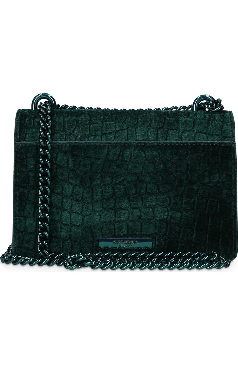 Kurt Geiger London Small Shoreditch Croc Embossed Velvet Crossbody Bag, Alternate, color,
