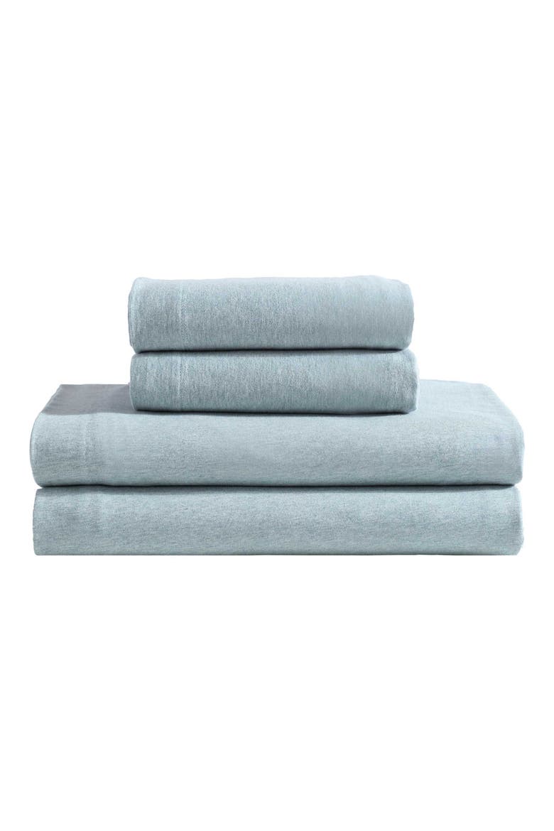 Modern Mélange Cotton Blend Sheet Set, Main, color, PASTEL BLUE