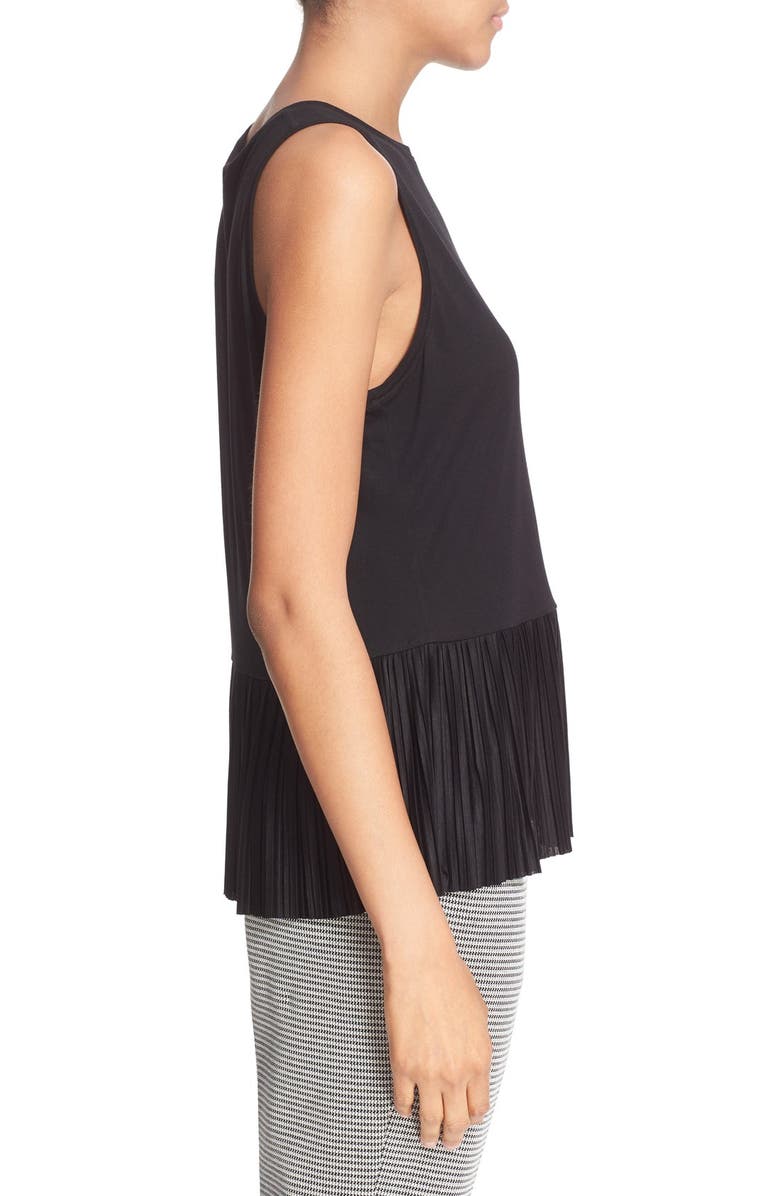Theory 'Elvnee' Pleated Peplum Tank, Alternate, color, 