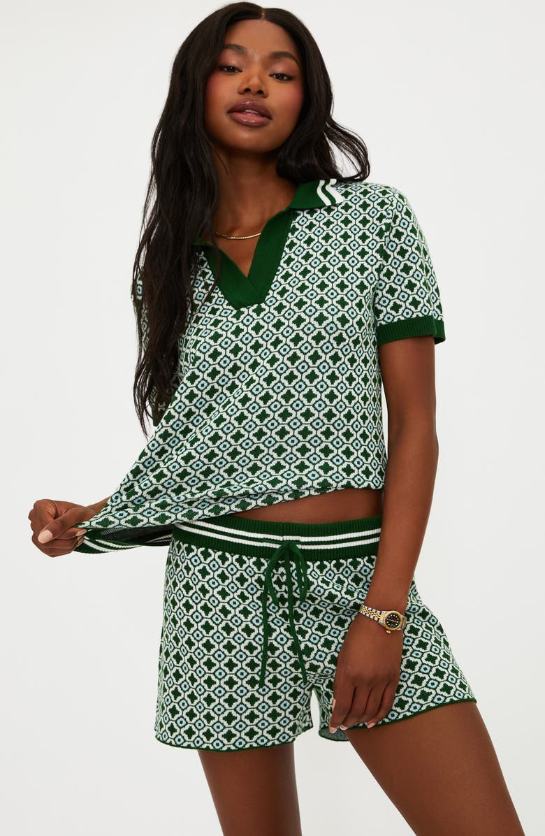 Beach Riot Giana Polo Sweater, Alternate, color, Racquet Club Green