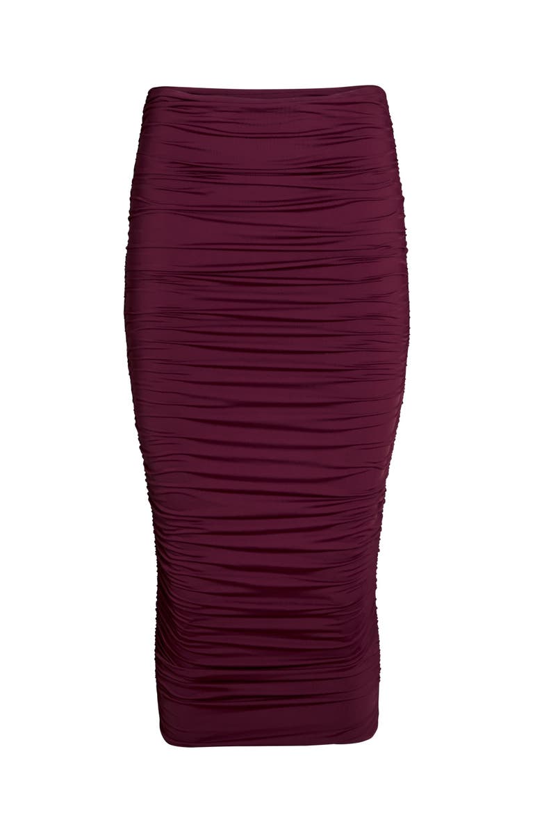 SER.O.YA Darcy Mid Rise Ruched Midi Skirt, Alternate, color, 