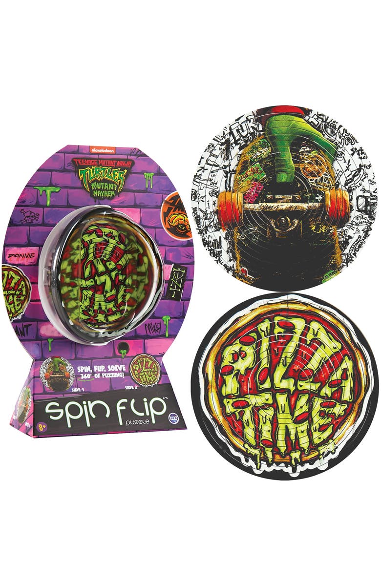 Spin Flip Puzzle Tmnt Pizza Time 2In1 Doublesided Puzzle, Alternate, color, Multicolored