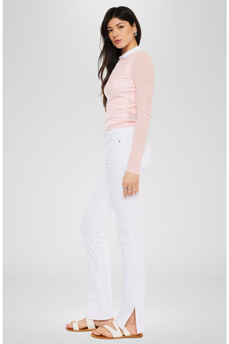 Mai Mid Rise Y2K Bootcut Jeans, Alternate, color, White